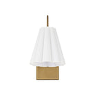 Currey and Company 5000-0315 Blithe Wall Sconce in Off-White/Coffee Brass