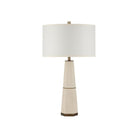 Currey and Company 6000-1082 Galuchat Table Lamp in Ivory Faux Shagreen/Brass