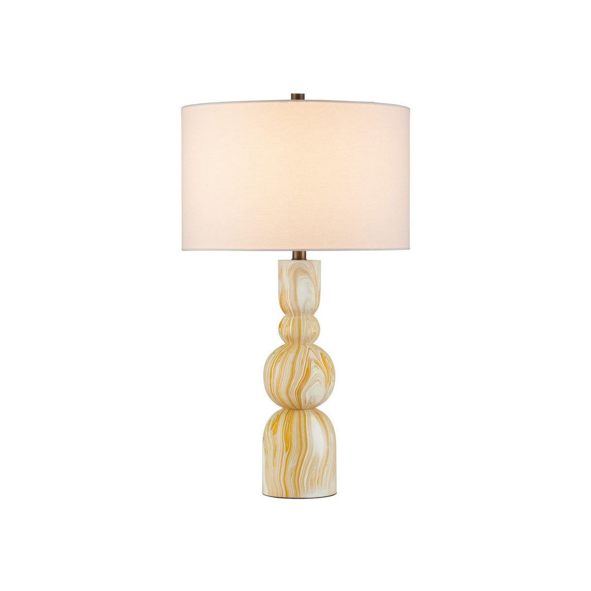 Currey and Company 6000-1086 Chawton Table Lamp in Marbleized Yellow
