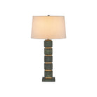 Currey and Company 6000-1097 Tetra Table Lamp in Verdigris/Antique Brass