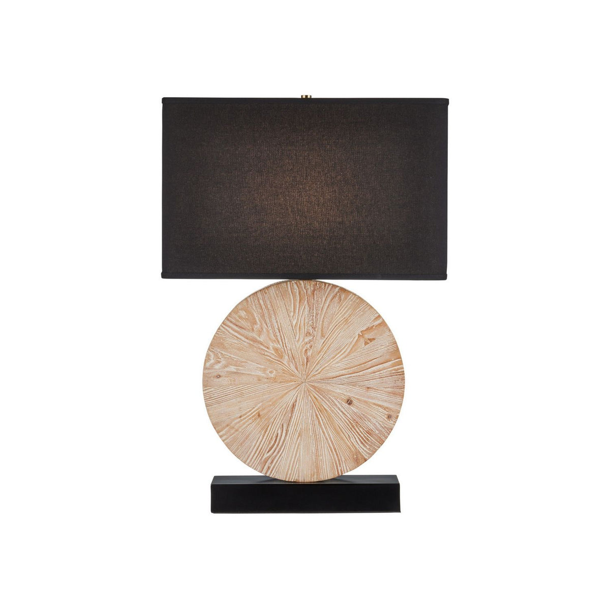 Currey and Company 6000-1100 Pinion Table Lamp in Natural/Black
