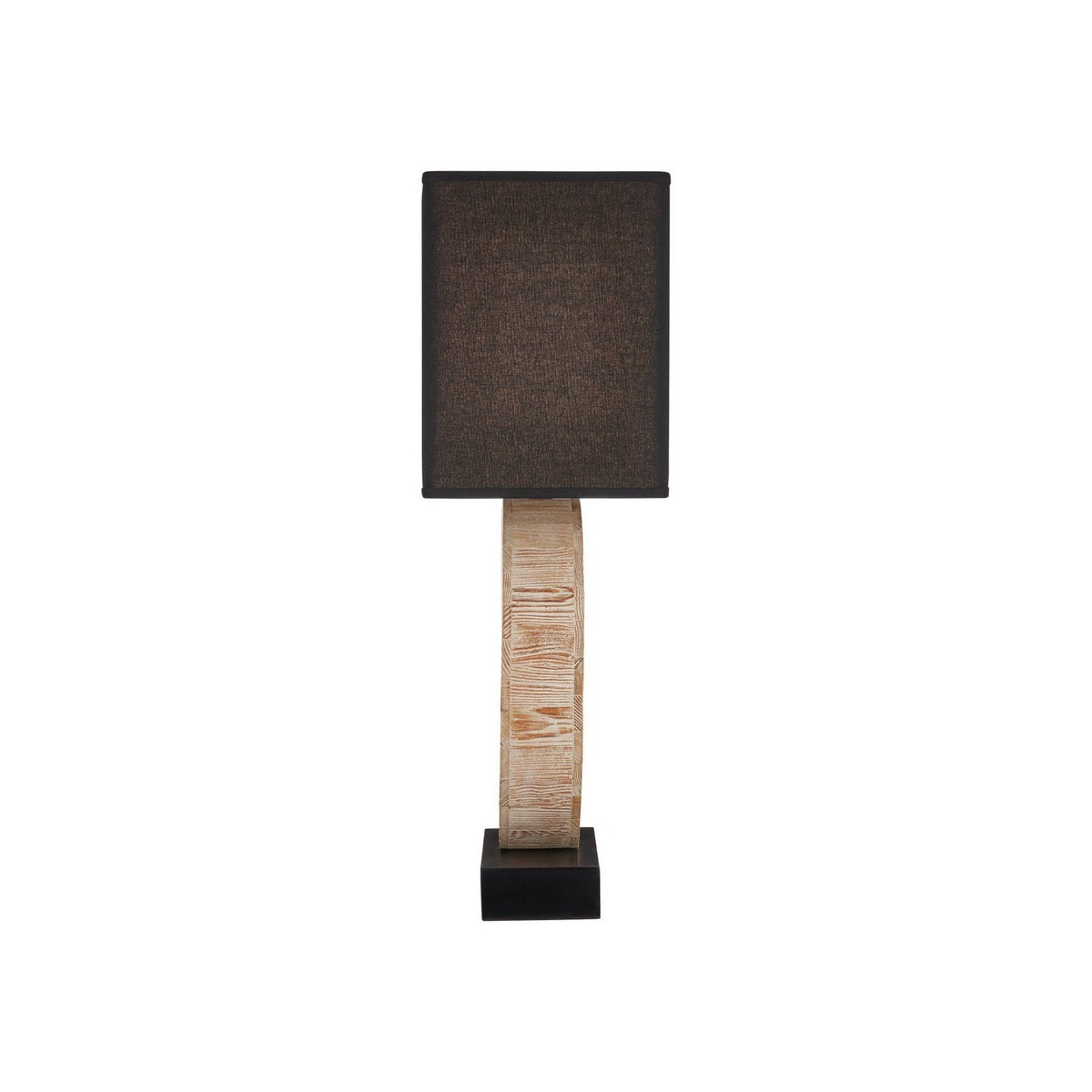 Currey and Company 6000-1100 Pinion Table Lamp in Natural/Black