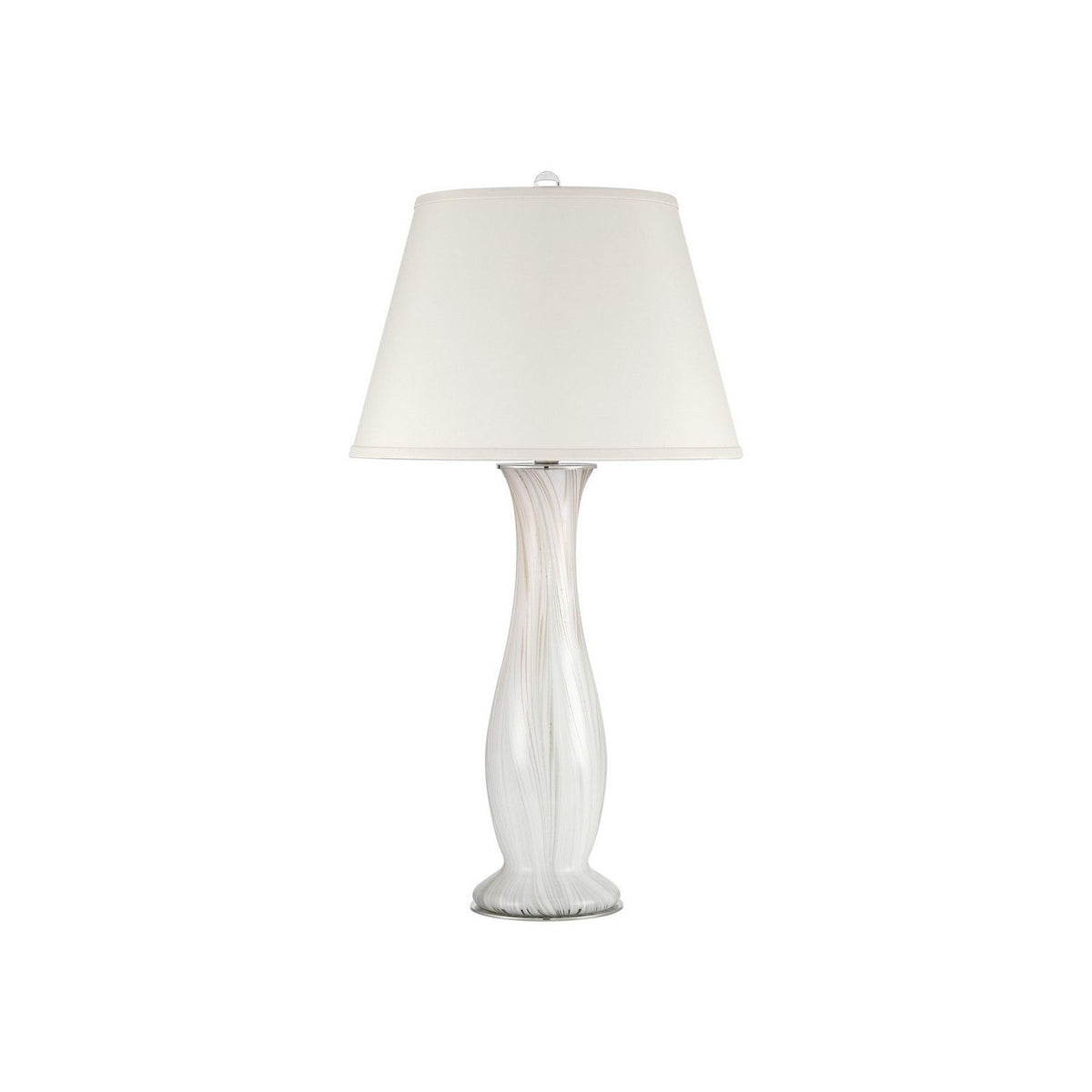 Currey and Company 6000-1102 Penna Table Lamp in Light Gray/Off-White