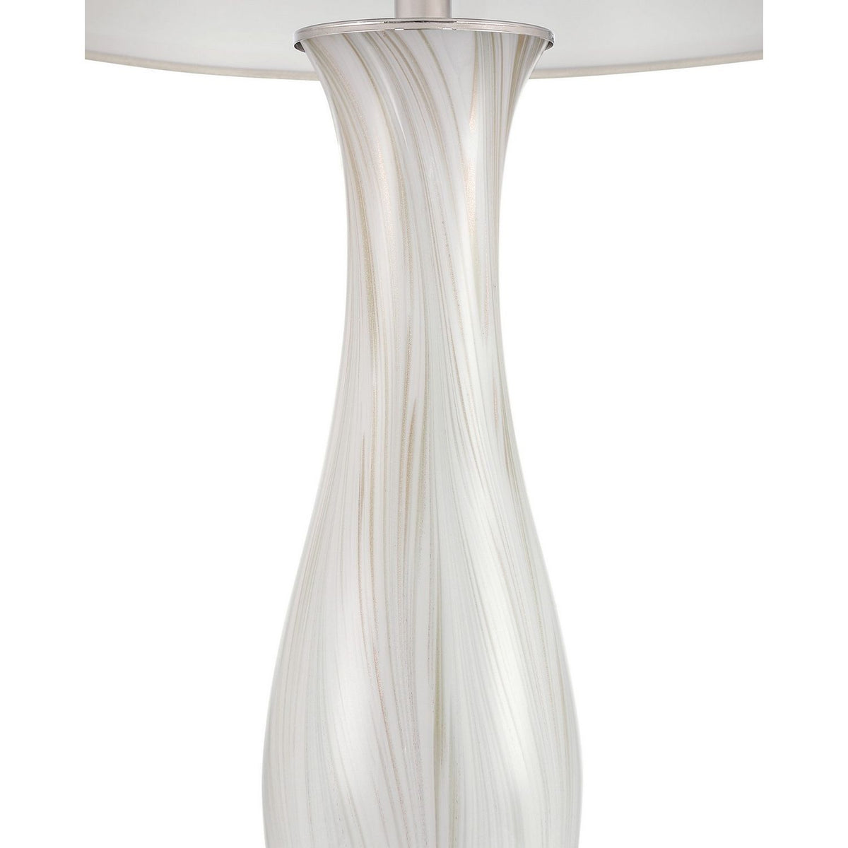 Currey and Company 6000-1102 Penna Table Lamp in Light Gray/Off-White