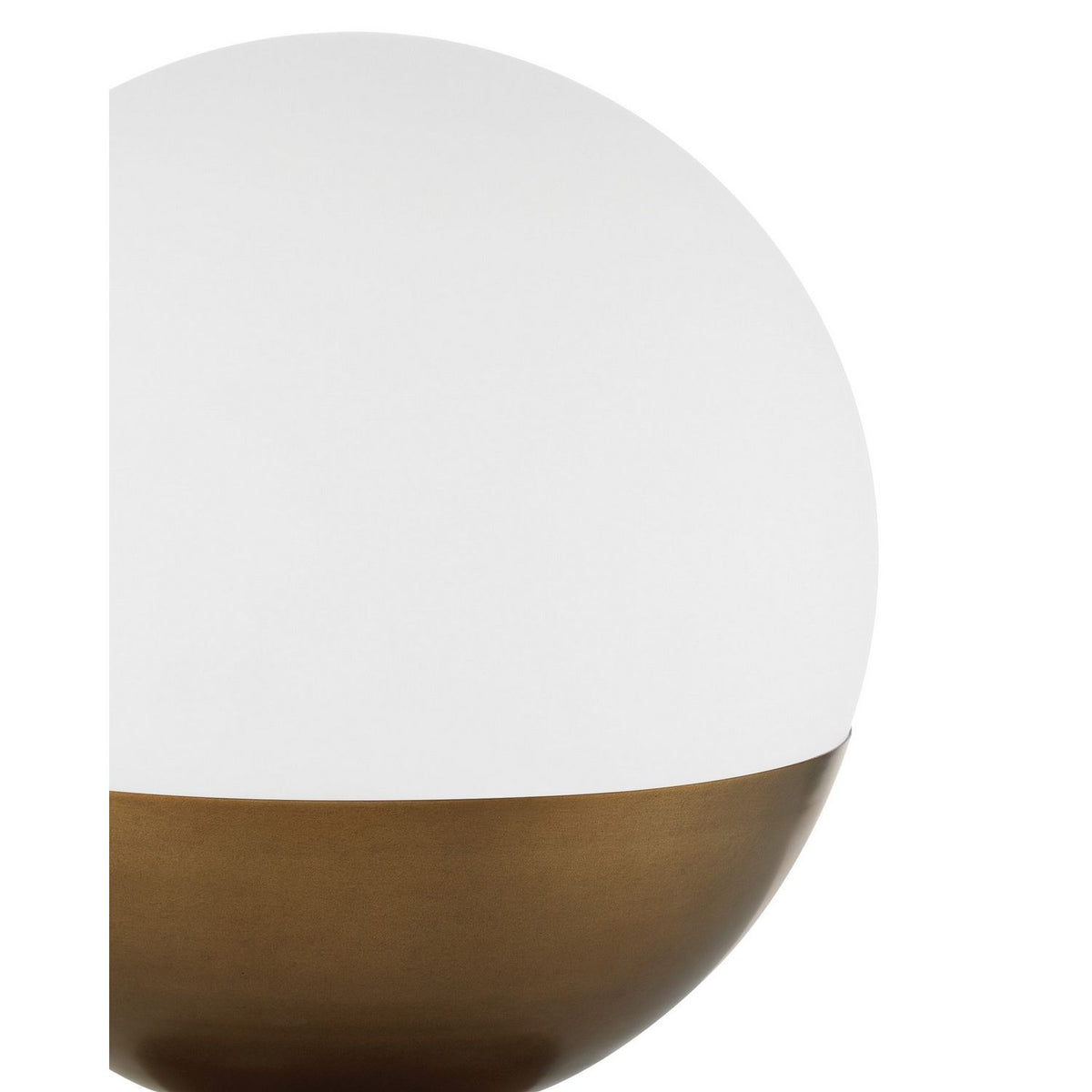 Currey and Company 6000-1103 Orbis Table Lamp in Textured Antique Brass/Milk/Natural