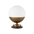 Currey and Company 6000-1103 Orbis Table Lamp in Textured Antique Brass/Milk/Natural