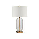 Currey and Company 6000-1118 Entasis Table Lamp in Clear/Aged Brass