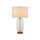 Currey and Company 6000-1118 Entasis Table Lamp in Clear/Aged Brass