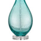Currey and Company 6000-1121 Mavi Table Lamp in Light Blue-Green/Clear