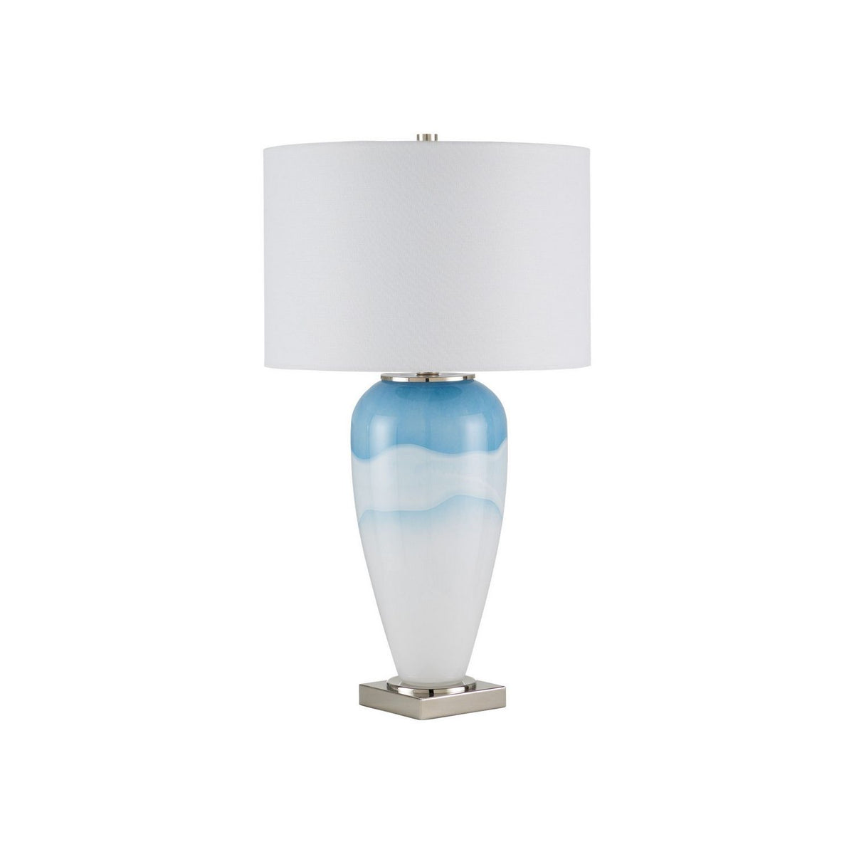 Currey and Company 6000-1122 Heaven Table Lamp in Cloudy Blue/Nickel