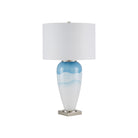 Currey and Company 6000-1122 Heaven Table Lamp in Cloudy Blue/Nickel