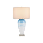 Currey and Company 6000-1122 Heaven Table Lamp in Cloudy Blue/Nickel