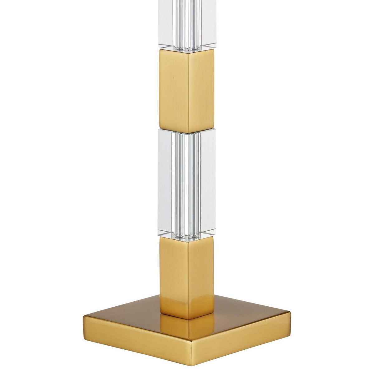 Currey and Company 6000-1125 Toshiro Table Lamp in Clear/Satin Brass