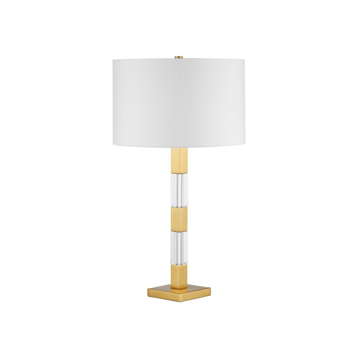Currey and Company 6000-1125 Toshiro Table Lamp in Clear/Satin Brass
