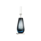 Currey and Company 6700-0024 Danza Cordless Table Lamp in Blue/Clear/Polished Nickel