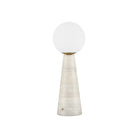 Currey and Company 6700-0027 Wayfinder Cordless Table Lamp in White/Opaque