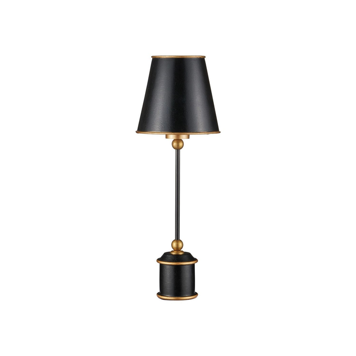 Currey and Company 6700-0036 Daphne Cordless Table Lamp in Black/Gold
