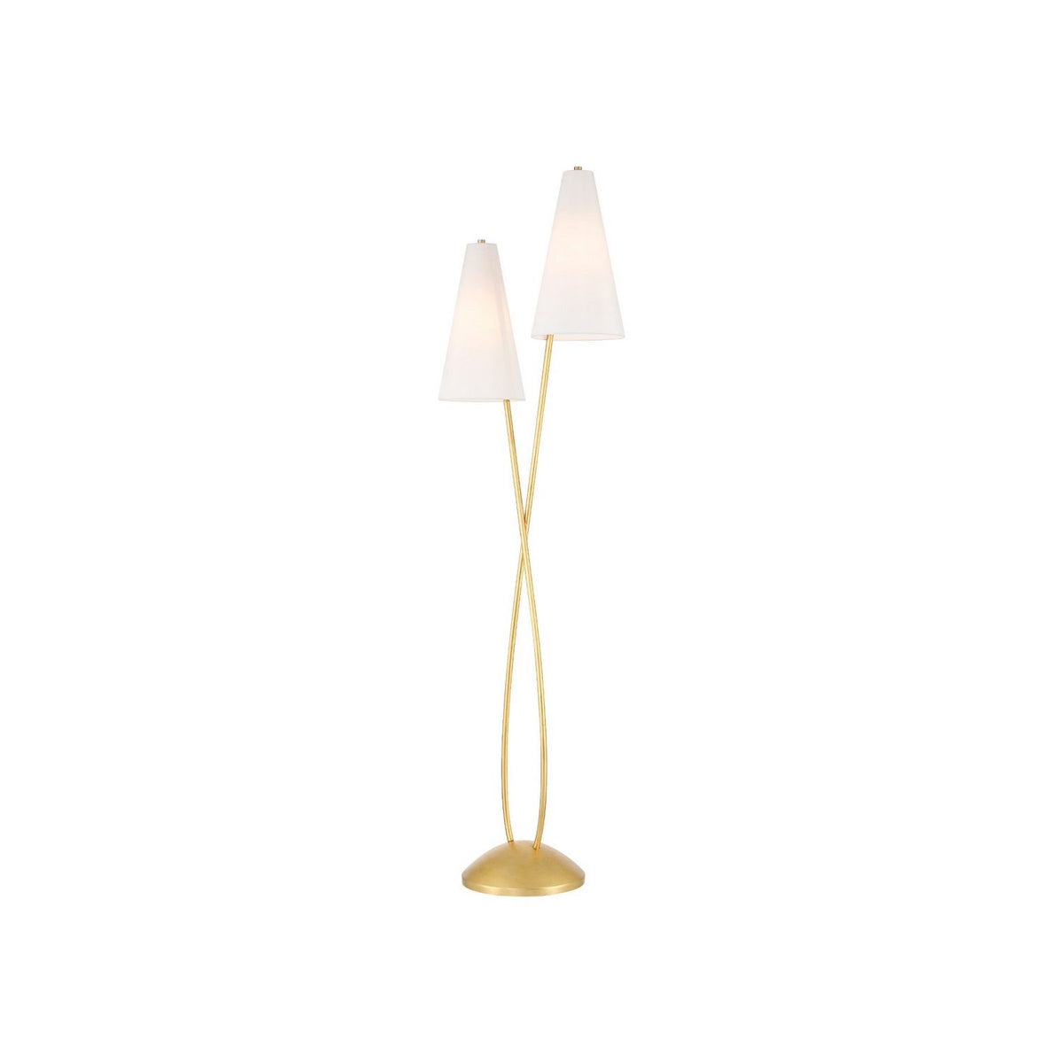 Currey and Company 8000-0183 Pas de Deux Floor Lamp in Contemporary Gold Leaf