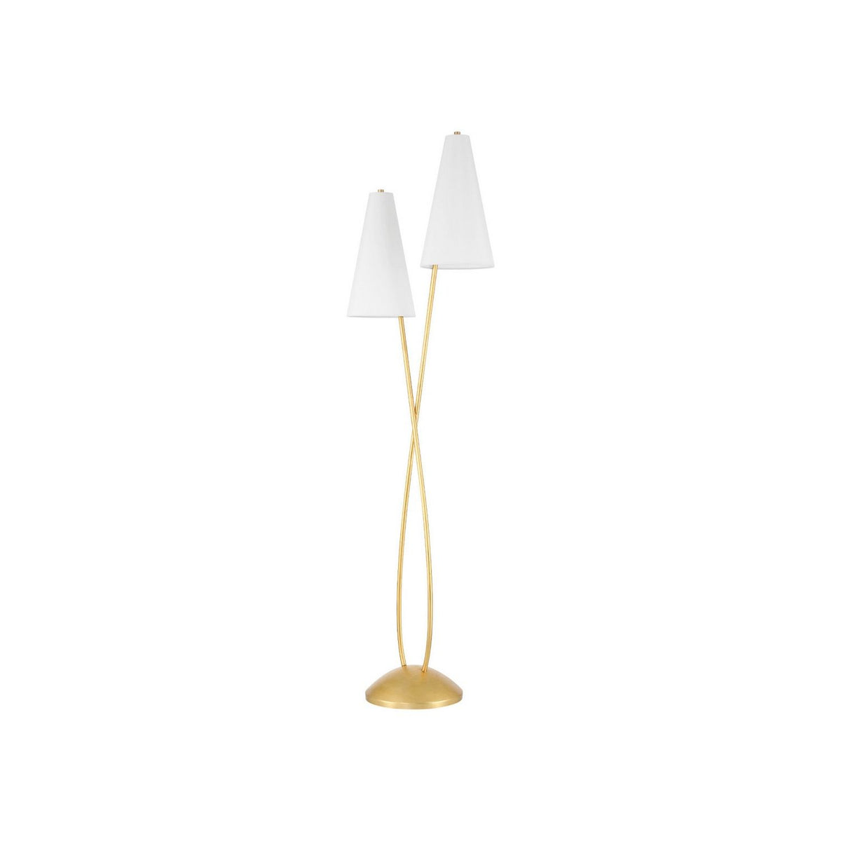 Currey and Company 8000-0183 Pas de Deux Floor Lamp in Contemporary Gold Leaf