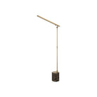 Currey and Company 8000-0185 Hanford Floor Lamp in Polished Antique Brass/Brown