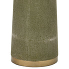 Currey and Company 8000-0187 Galuchat Hourglass Floor Lamp in Green Faux Shagreen/Brass