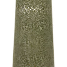 Currey and Company 8000-0187 Galuchat Hourglass Floor Lamp in Green Faux Shagreen/Brass