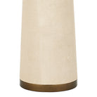 Currey and Company 8000-0188 Galuchat Hourglass Floor Lamp in Ivory Faux Shagreen/Brass