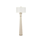 Currey and Company 8000-0188 Galuchat Hourglass Floor Lamp in Ivory Faux Shagreen/Brass