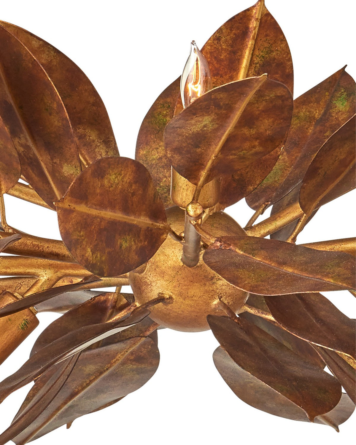 Currey and Company 9000-1432 Weston Oval Chandelier in Magnolia Leaf