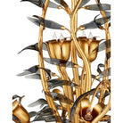 Currey and Company 9000-1437 Odile Chandelier in Black/Contemporary Gold Leaf/Contemporary Gold