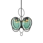 Currey and Company 9000-1442 Vesica Piscis Chandelier in Clear/Blacksmith
