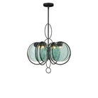 Currey and Company 9000-1442 Vesica Piscis Chandelier in Clear/Blacksmith
