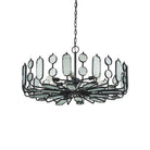 Currey and Company 9000-1445 Ettore Chandelier in Clear/Blacksmith