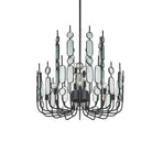 Currey and Company 9000-1446 Ettore Chandelier in Clear/Blacksmith