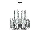 Currey and Company 9000-1446 Ettore Chandelier in Clear/Blacksmith