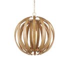 Currey and Company 9000-1447 Dryad Pendant in Natural Ash/Frosted White