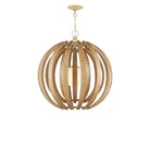 Currey and Company 9000-1447 Dryad Pendant in Natural Ash/Frosted White