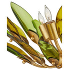 Currey and Company 9000-1450 Selavy Semi-Flush Mount in Green/Contemporary Gold Leaf/Contemporary Gold