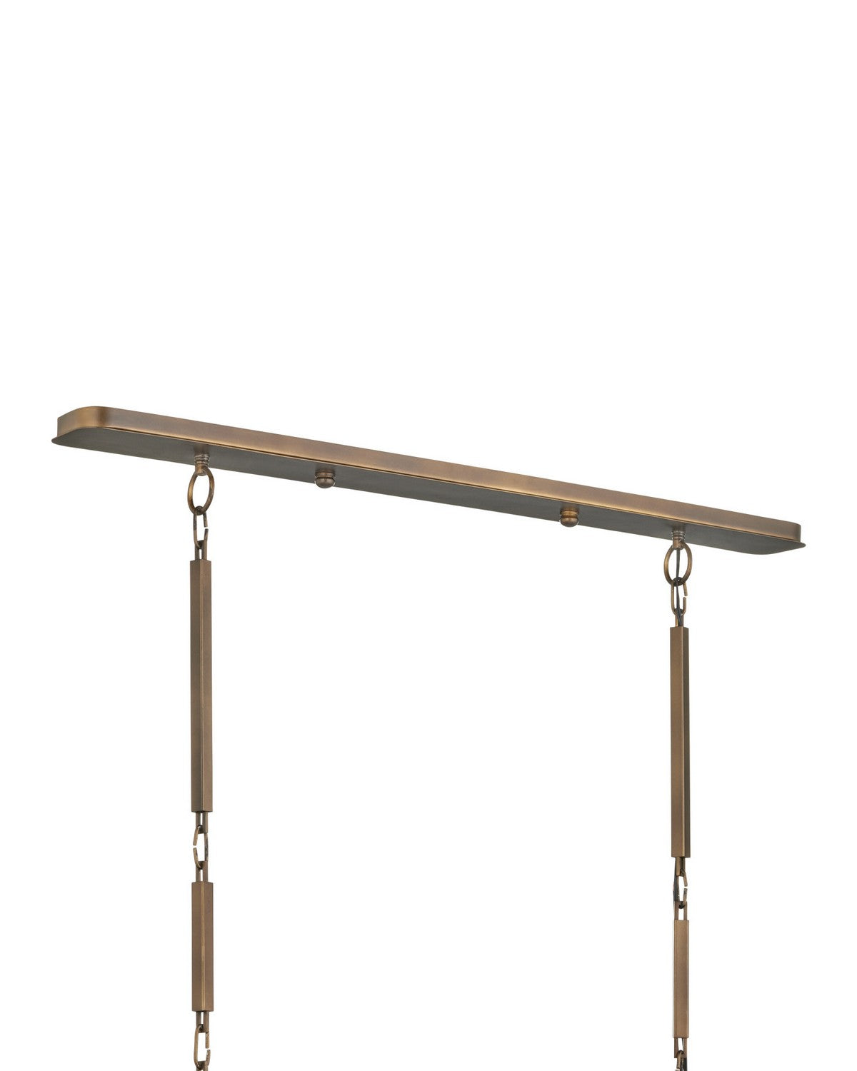 Currey and Company 9000-1451 Tenebroso Rectangular Chandelier in Smoke Gold/Gold Luster