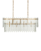 Currey and Company 9000-1454 Electra Oval Chandelier in Clear/Antique Brass