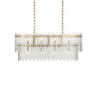 Currey and Company 9000-1454 Electra Oval Chandelier in Clear/Antique Brass