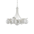 Currey and Company 9000-1465 Effloresce Chandelier in Gesso White/White
