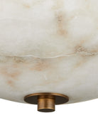 Currey and Company 9000-1477 Volterra Semi-Flush Mount in Natural/Antique Brass
