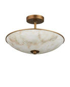 Currey and Company 9000-1477 Volterra Semi-Flush Mount in Natural/Antique Brass