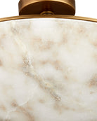 Currey and Company 9000-1478 Volterra Semi-Flush Mount in Natural/Antique Brass