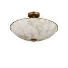 Currey and Company 9000-1478 Volterra Semi-Flush Mount in Natural/Antique Brass