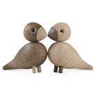 Kay Bojesen 39204 Lovebirds Wooden Figurine in Oak/Smoked Oak