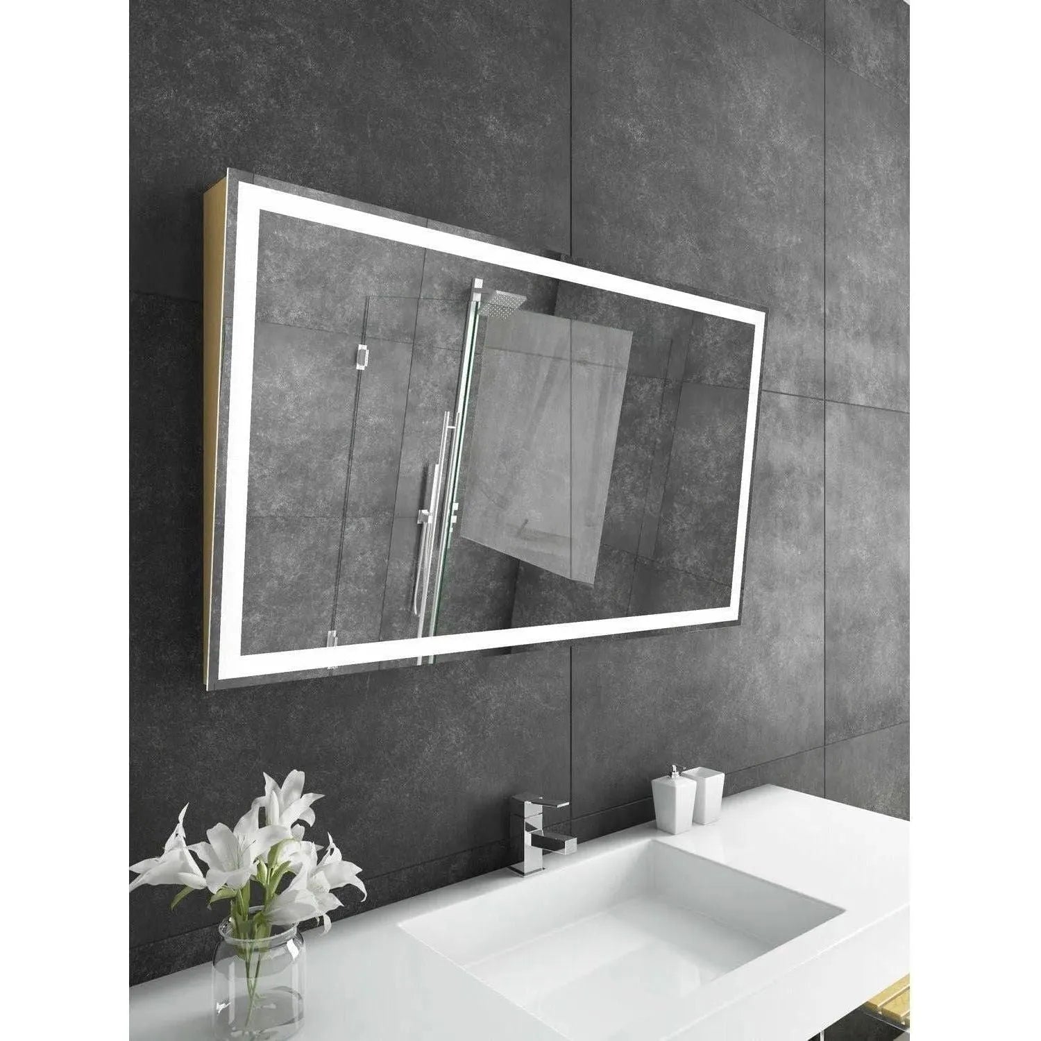 Paris Mirror - Adira LED Mirror - ADIRX48283000-GLD | The Rug District
