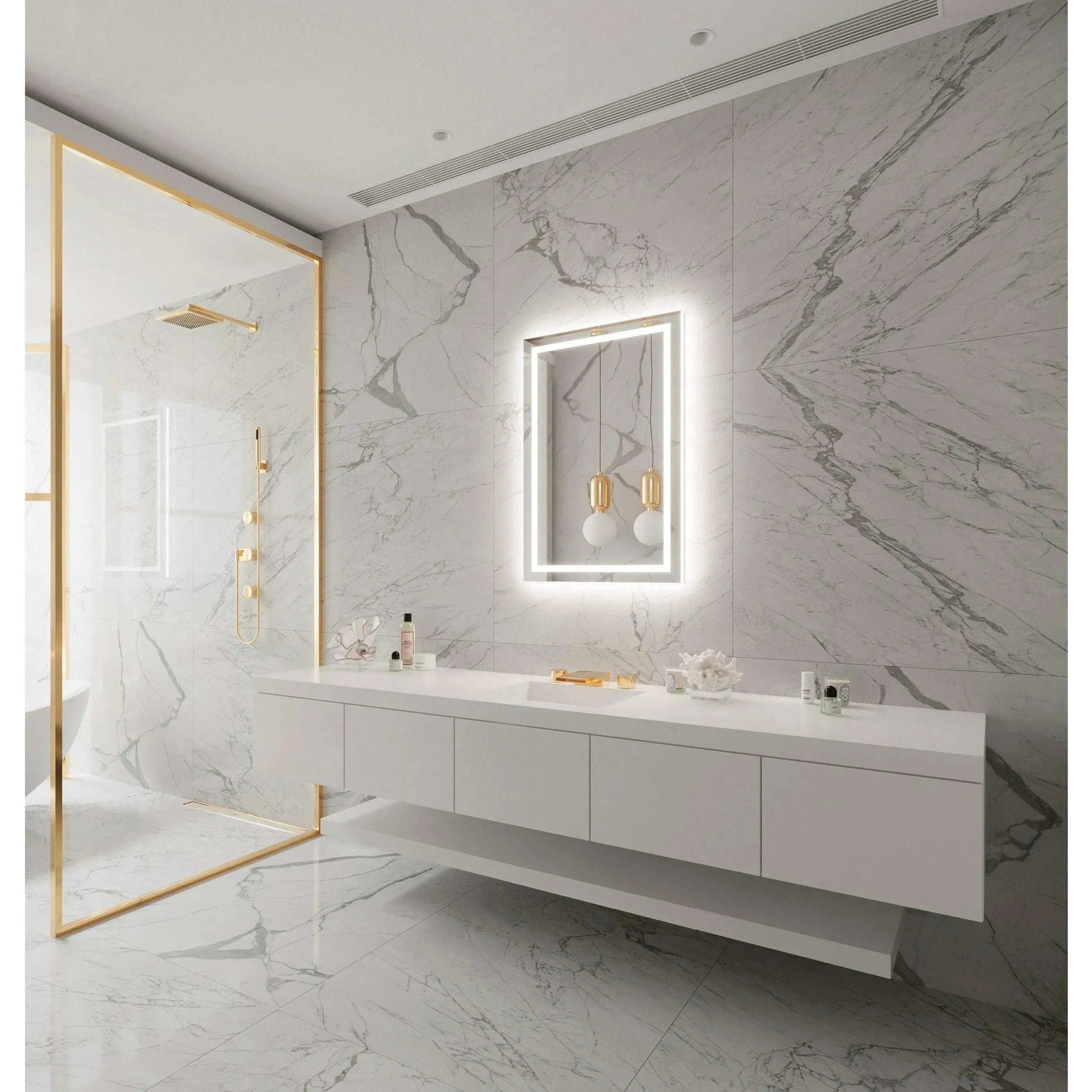 Paris Mirror - Backlit Harmony LED Mirror - BHARM24363000 | The Rug District