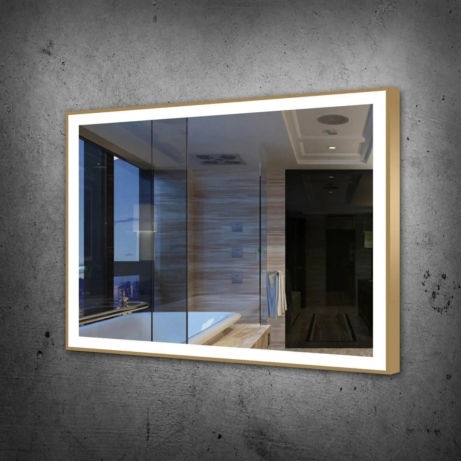 Paris Mirror - Chic LED Mirror - CHICX48353000-GLD | The Rug District